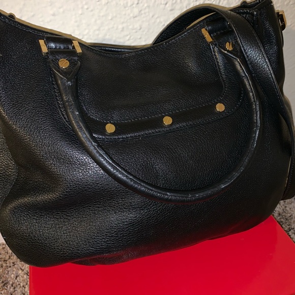 Tory Burch Classic Black Leather “Amanda” Hobo Bag - Picture 2 of 5